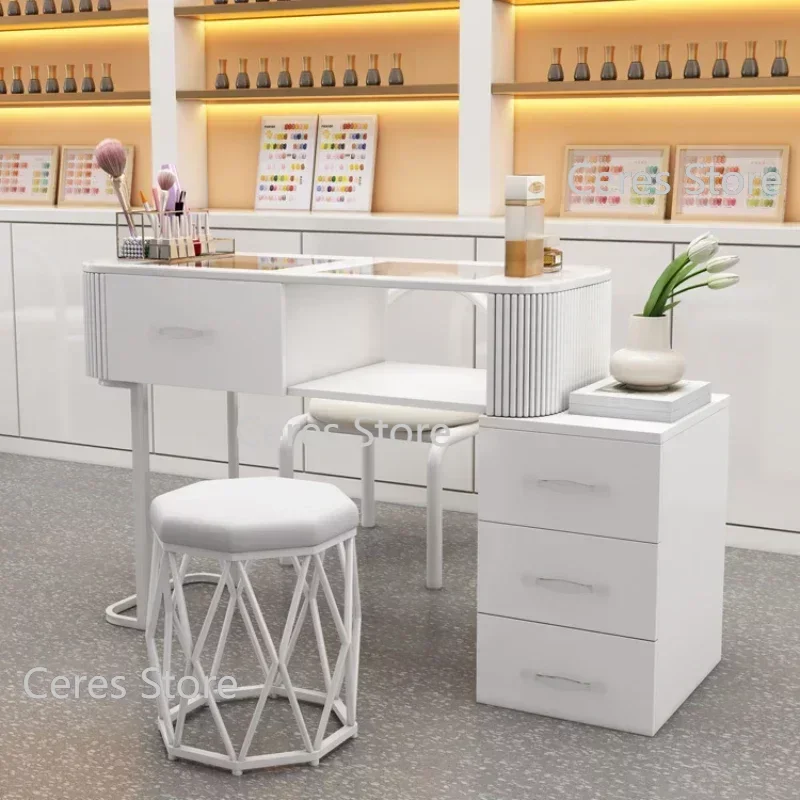 Nail Desk Dressing Manicure Table Professional Beauty Designer Manicure Table Office Makeup Schmincktisch Salon Equipment YN50MT
