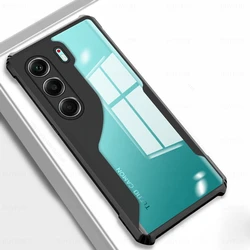 Clear Crystal Acrylic Back Cover - Hybrid Shockproof Case for Camon 40 Pro 4G (Black - 01)