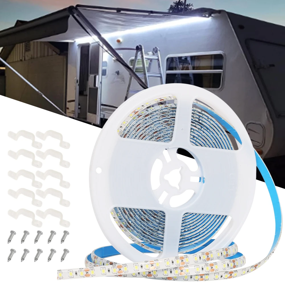 

Waterproof 5M Car LED Strip Light 120Led Car Interior Exterior Underbody Light Strip 12V White Light Accessories For Car Camper