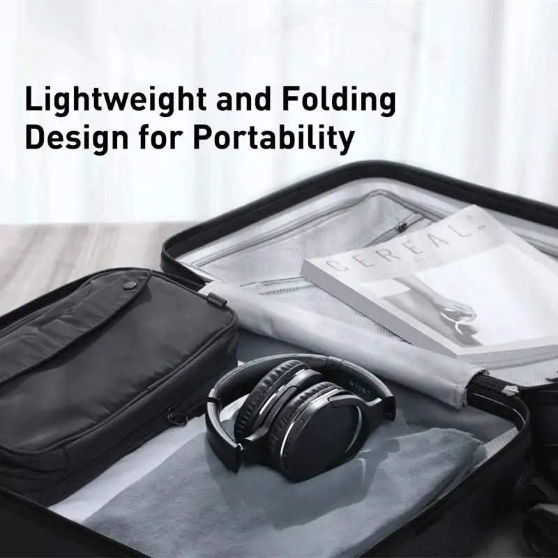 Baseus D02 Pro Wireless Bluetooth Headphones HIFI Stereo Earphones Foldable Sport Headset with Audio Cable foriPhone tablet 3