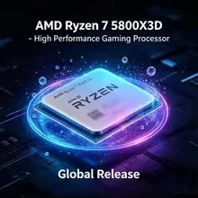 AMD 라이젠 7 5800X3D 오리지널 트레이 프로세서 쿨러 미포함 8코어 16스레드 최대 4.5GHz AM4 소켓 96MB 3D V 캐시 DDR4 PCIe 4.0