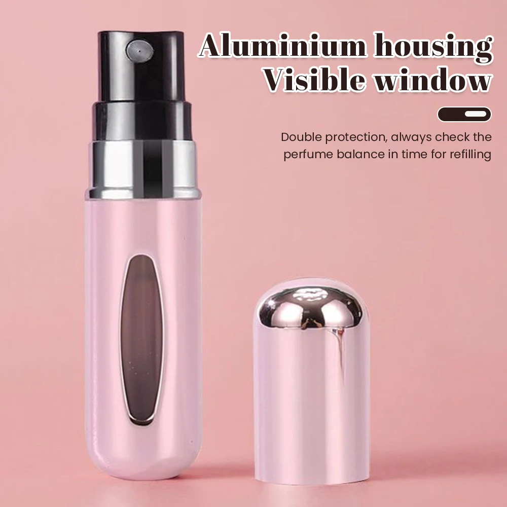 5ml Bottom-filled Perfume Bottle Recycled Dispense Portable Empty Electrochemical Aluminum Spray