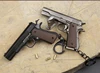 1/3 1911 Pistol Shape Keychain Shell Eject Gun Model Key Chain Bag Fidget Gadgets Pendant Ornament for Gift for Men Friends 1