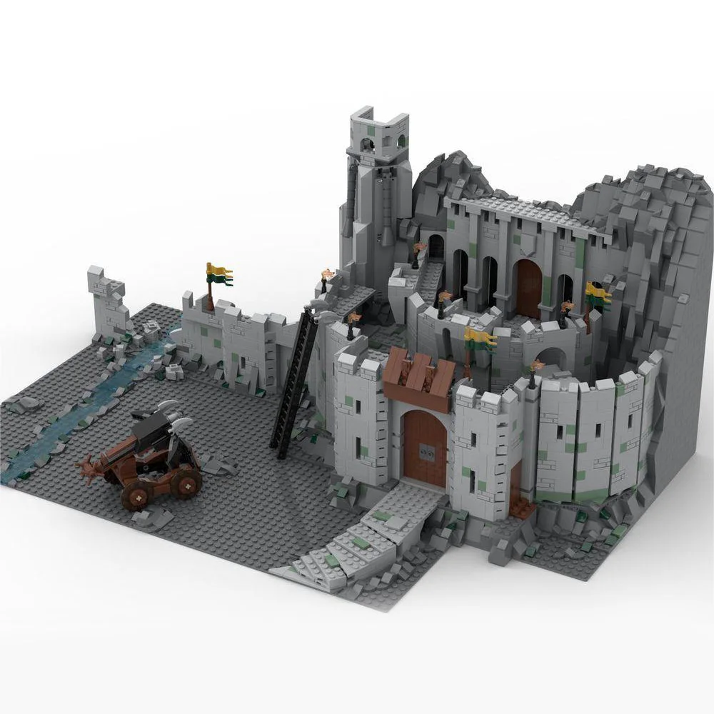 

3126PCS MOC Castle Architectural Movie Scene Middle Ages Model Helm's Deep Assembly Buildina Block Tov Children's Gift