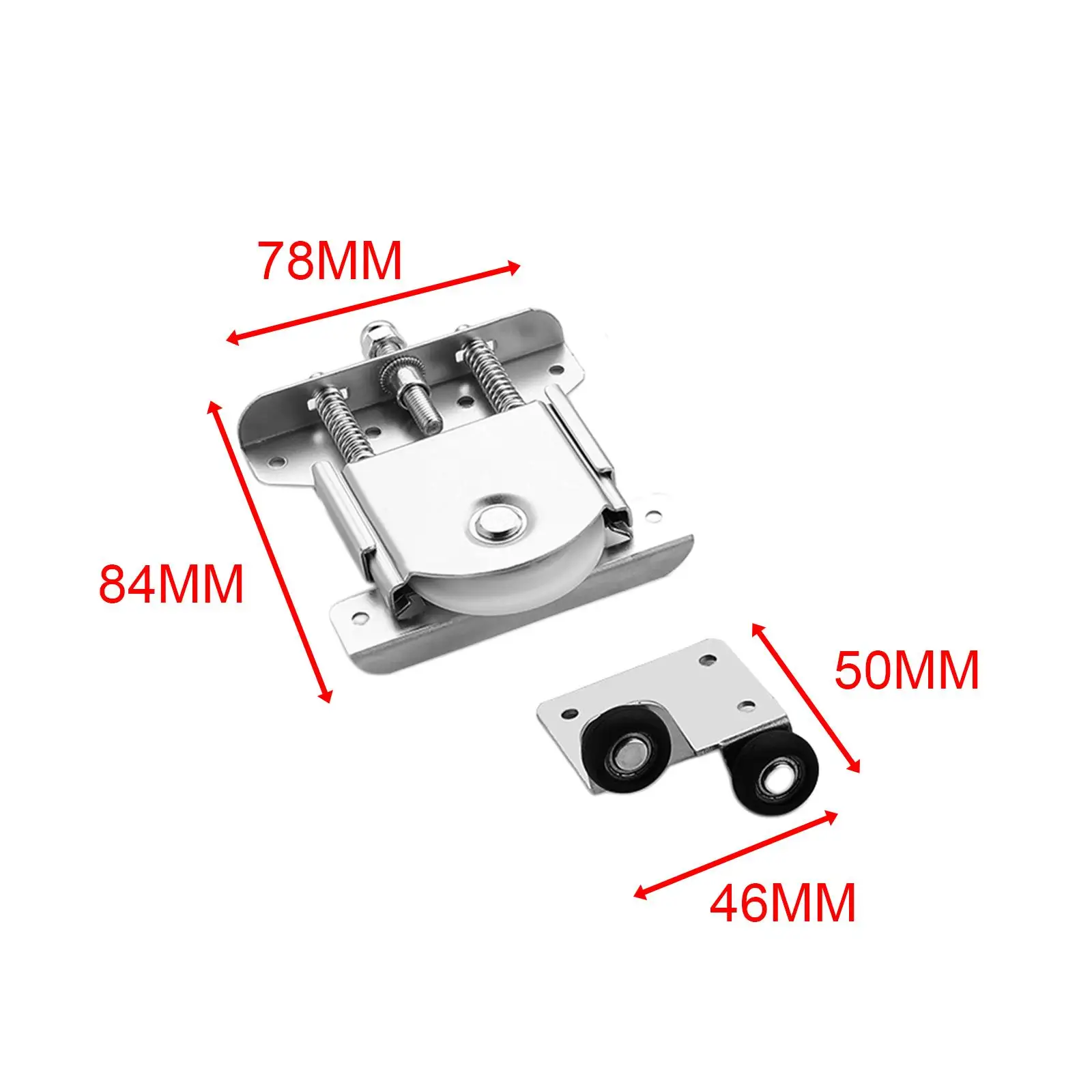 Pulegge Per Porta Del Fienile Da 2 Pezzi Per Finestra Dell'armadio Runner Per Porta Scorrevole Americana Hardware Per Binario Sospeso Rullo Scorrevole In Legno - Foto 11