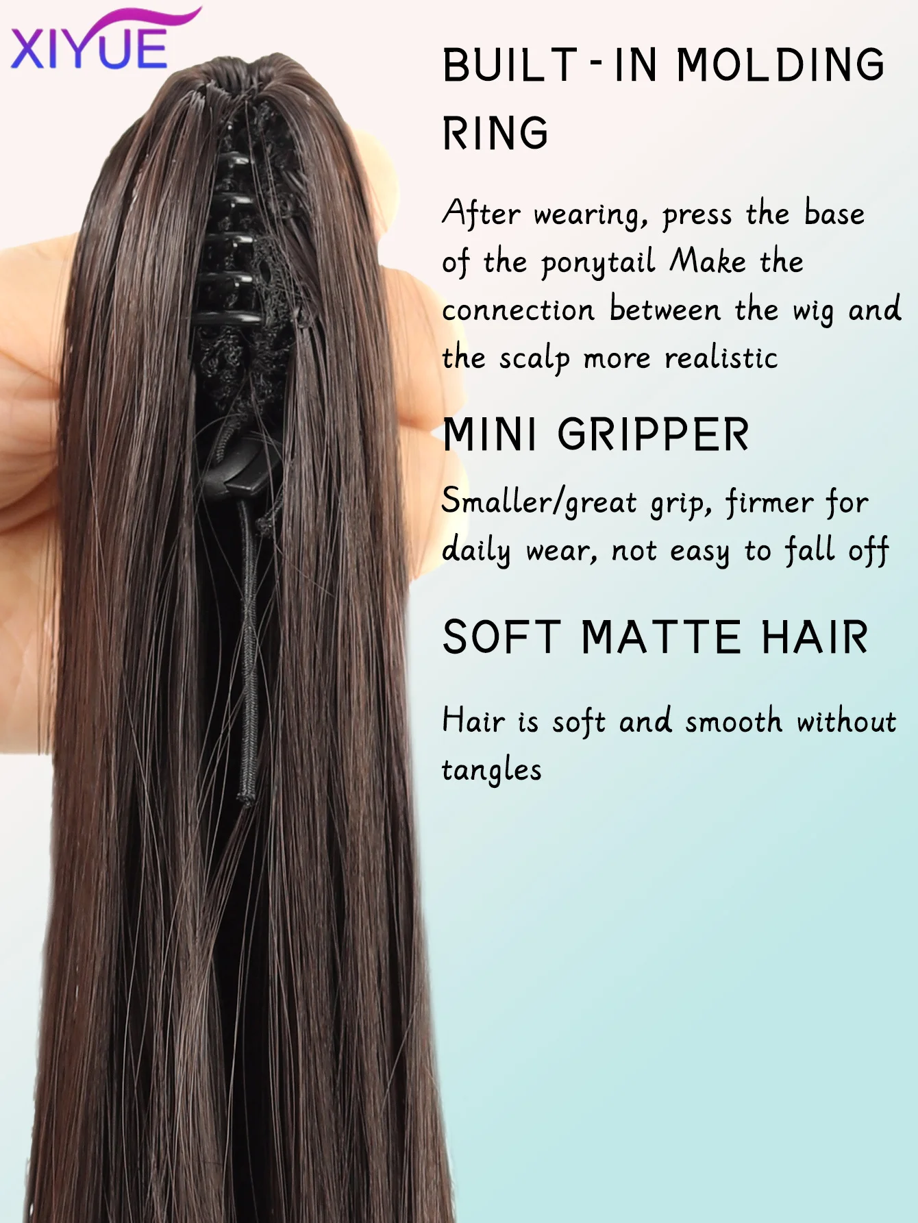 ynthetic Wig Women's Claw Clip Big wave Piece Can Be Tied With A High Strap Style Low Ponytail Braid Hair Natural Hair