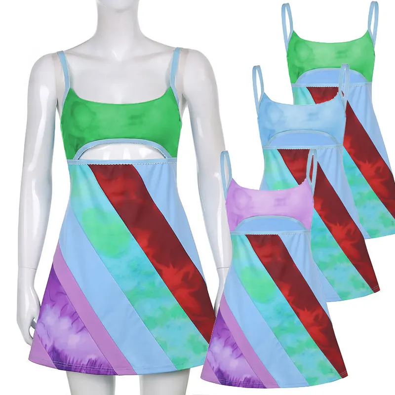 Mini Abito Estivo Da Donna Immediatamente 30 Cosplay Halter Green Dress Casual Cocktail Dress Skinny Mini Slip Dress