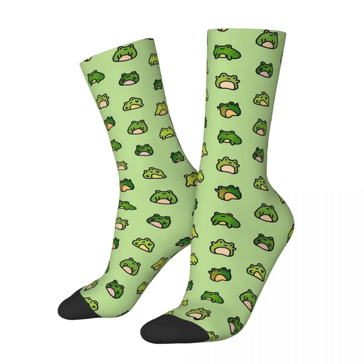

Kawaii Cute Frogs Doodle Socks Merchandise All Seasons Super Soft Crew Socks Sweat Absorbing Wonderful Gifts for Women Men