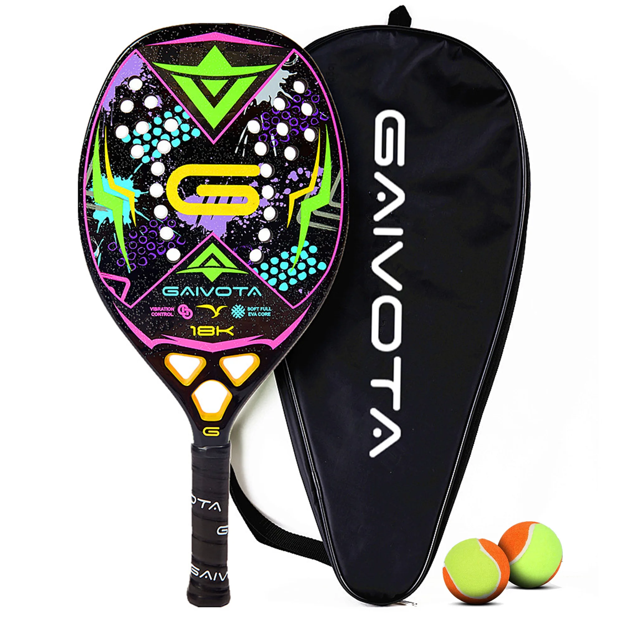 GAIVOTA high end carbon fiber 18k beach racket tennis racket surface