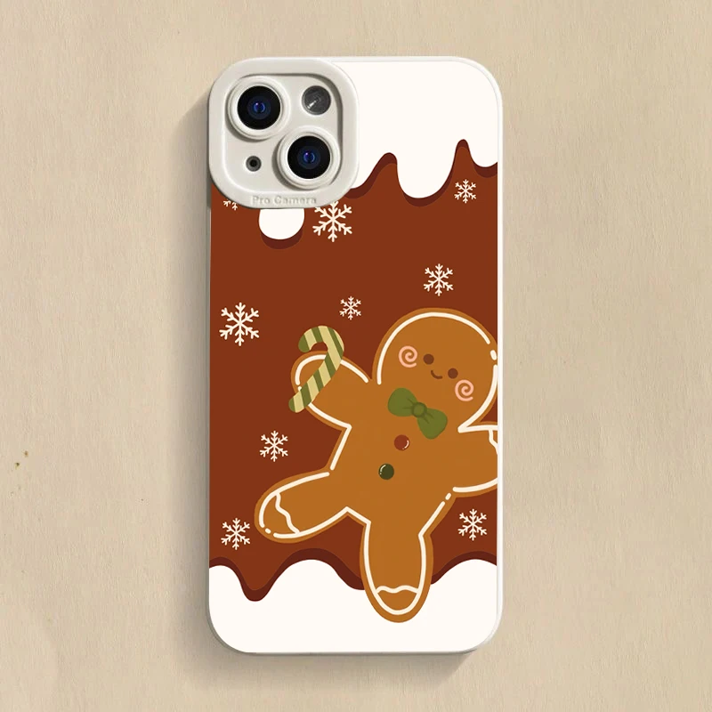 thumbnail image 1 of Funda para iPhone 16 15 14 13 12 11 Pro Max X XR XS 7 8 Plus SE 2020 cubierta de teléfono suave de silicona a prueba de golpes de Navidad de dibujos animados de lujo, 1 of 5