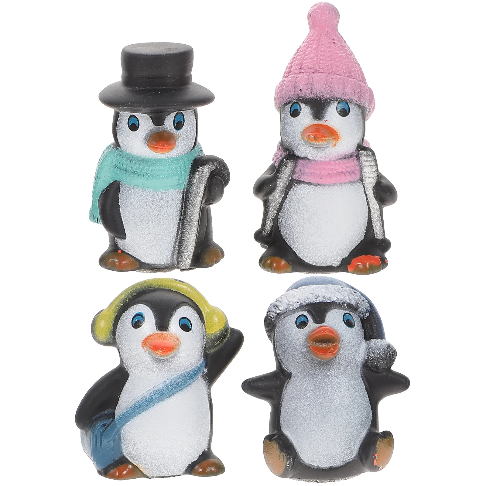 

12pcs/3sets Christmas Little Penguin Micro Landscape Decoration Unique Penguin Ornaments DIY Doll Desktop Penguin Ornament