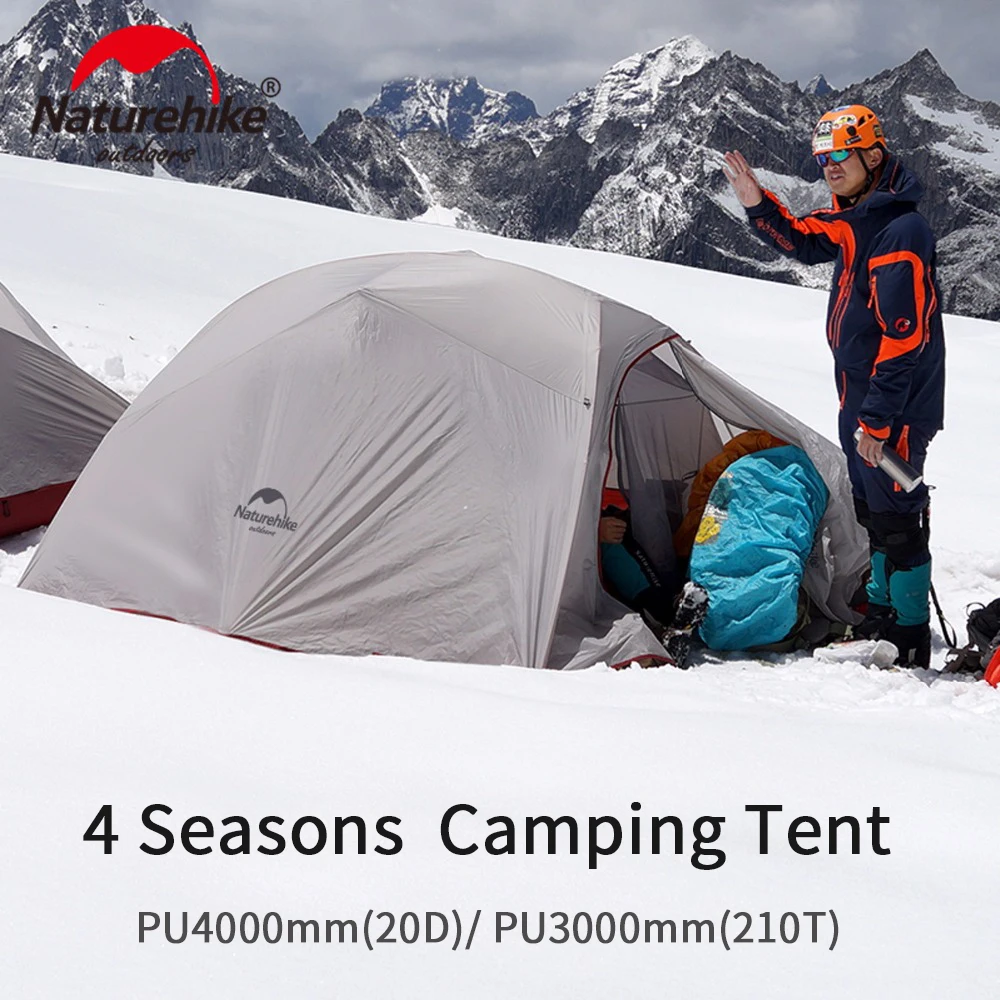 Naturehike Cloud Up 3 Person Tent Ultralight Camping Outdoor Hiking Travel Backpacking Shelter Tent Waterproof Nylon Portable