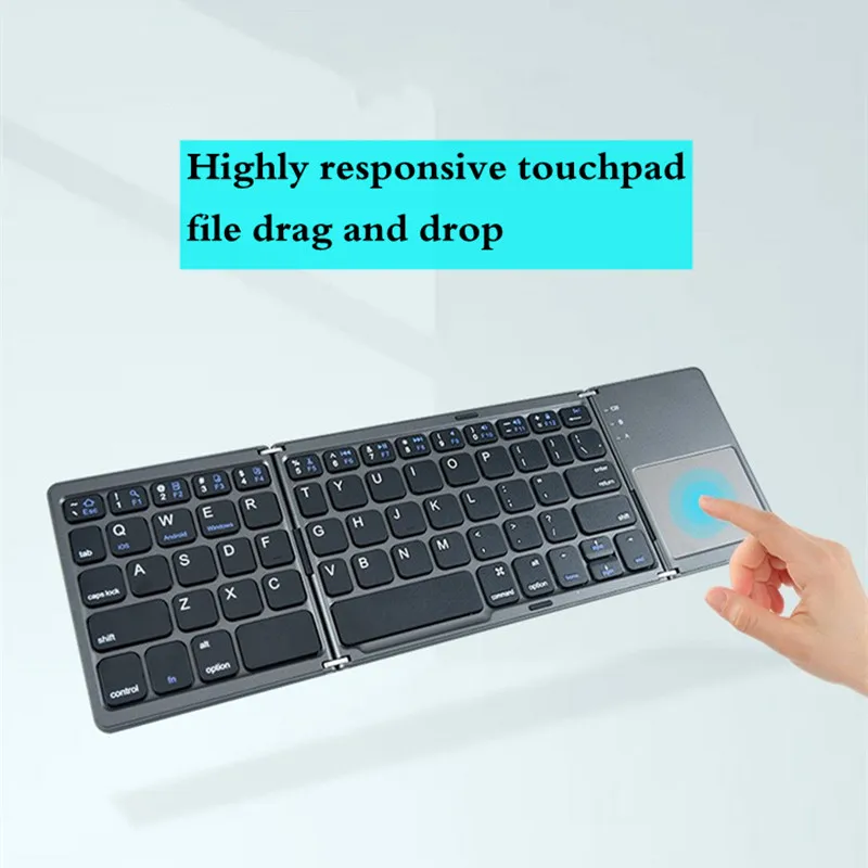 Folding Keyboard Bluetooth Touchpad Portable Utra-thin Mobile Phone Tablet Wireless Keyboard