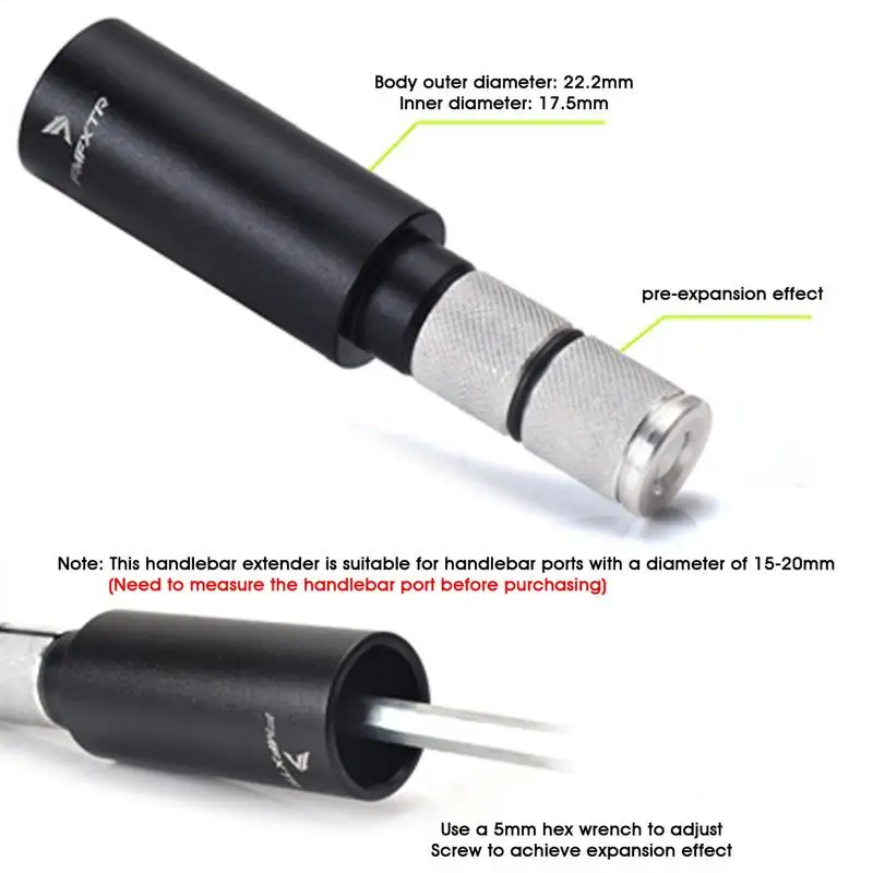 1pair Bicycle Handlebar Extension Aluminum Alloy Rod bike Handlebar 10cm Extender for 15-20mm Diameter cycling Hand bar Adapter