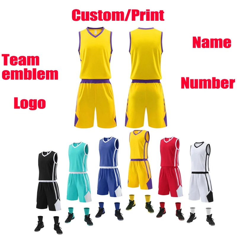 

Basketball jersey custom Basketball training suit Sportswear custom Adult and Kids clothes Sports vest Basketball jersey Sets