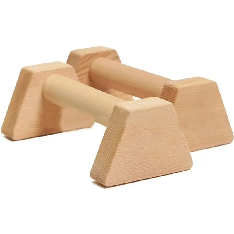 Push-up Stand Wood Pushup Bars Exercise Non-Slip Parallettes Handle Stands Calisthenics Fitness Equipment Home Strength Training 6