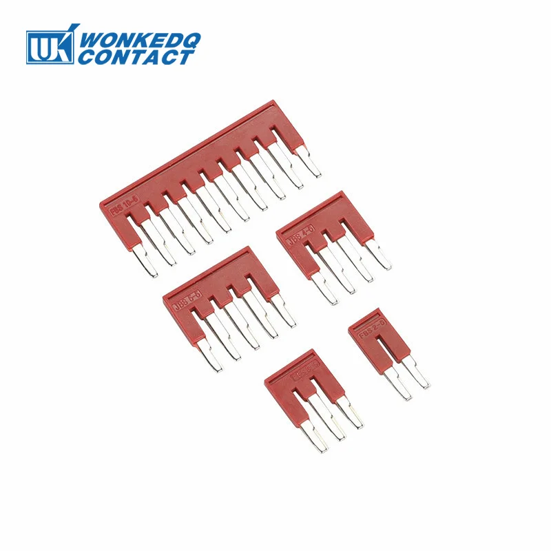 20Pcs FBS10-5 Wire Jumpers 2/3/4/5/10 Contact PT2.5 ST2.5 PT/ST 2.5 mm Connector FBS 10-5 DIN Rail Terminal Block Plug-In Bridge Din Rail Terminal Block Jumper Bridge Wire Connectors