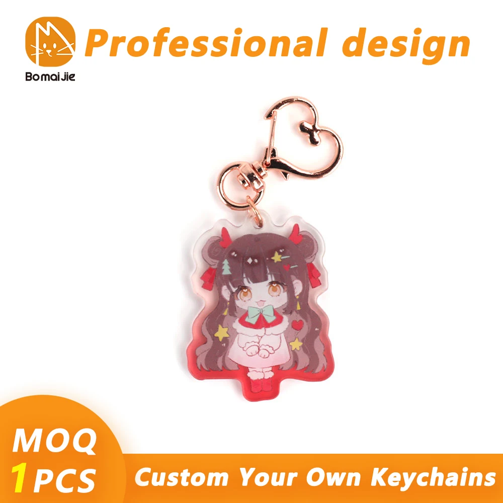 

New Personalized Custom Acrylic Keychain Double Sided Printing Epoxy Design Game Anime Charms Keychains Cartoon Logo Key Chain