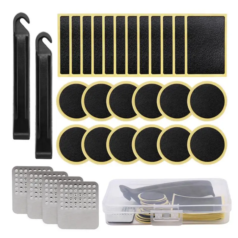 

Bicycle Tire Repair Stickers Portable Quick Tire Repair Kit Tire Pry Bar Glue-free Universal Tire Patch MTB Bike Accessories