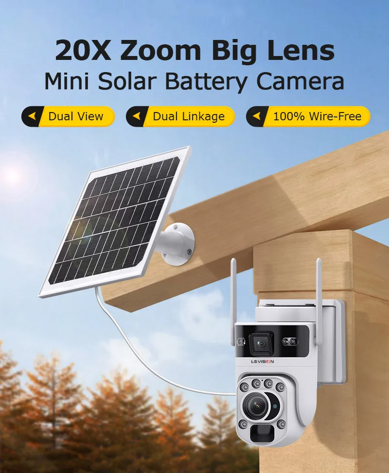 12MP 4G SIM Solar Trail Camera 20X ZOOM Wireless Battery Camera Outdoor Hunting