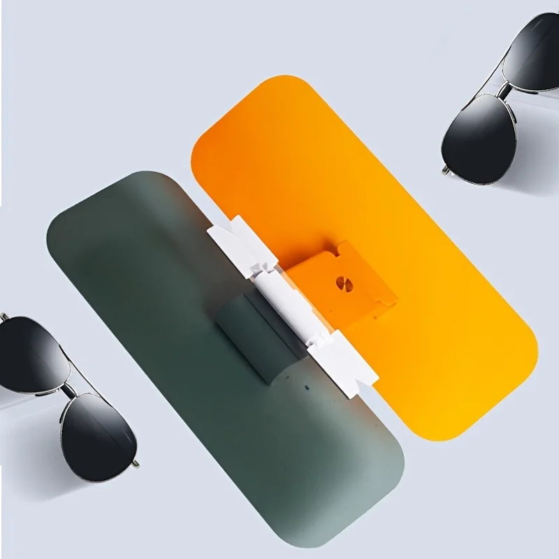 1pc Adjustable Car Sun Visor with Dual-Panel Glare Reduction | Universal Fit Clip-On Design for Day & Night Driving