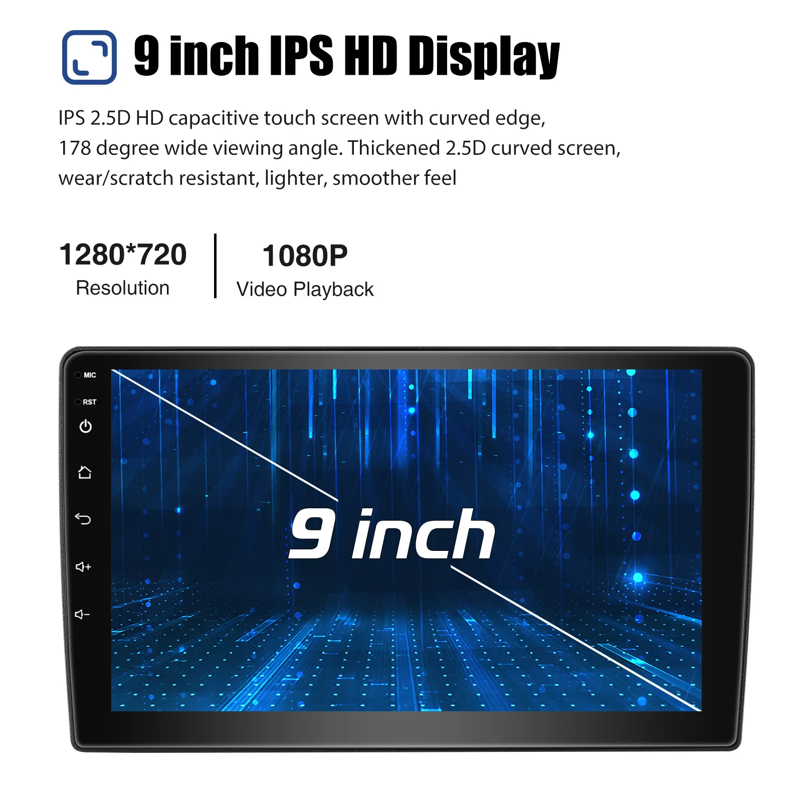 Autoradio ESSGOO Android 15 9 Zoll 4+64G für Fiat Ducato Peugeot Boxer Citroën Jumper Drahtloses CarPlay Android Auto GPS Navigation FM RDS WiFi Bluetooth Lenkradsteuerung Mirror Link IPS Touchscreen – Detail 7