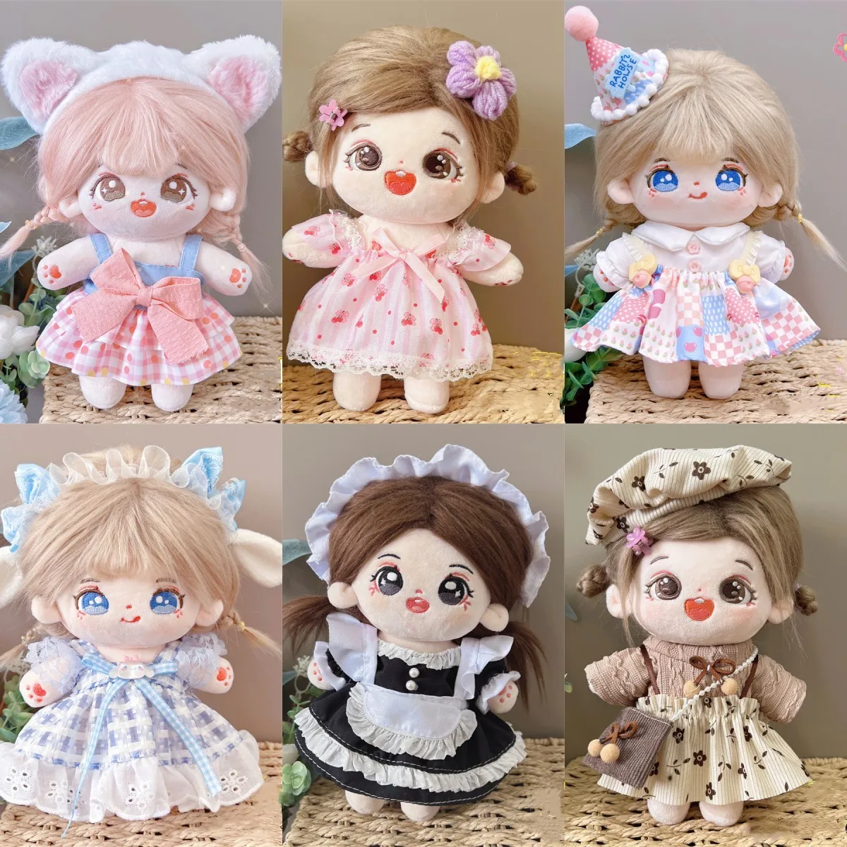 Jolie robe vêtements pour 20cm coton jouets en peluche habiller vêtements princesse jupe mignon costume décontracté chaussettes ensemble filles cadeau d'anniversaire 1 Jolie robe vêtements pour 20cm coton jouets en peluche habiller vêtements princesse jupe mignon costume décontracté chaussettes ensemble filles cadeau d'anniversaire 1
