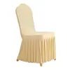 1Pcs Elastic Spandex Universal Chair Cover Skirt Cloth For Hotel Home Modern Wedding Birthday Party Event Dining Seat Decoration 2