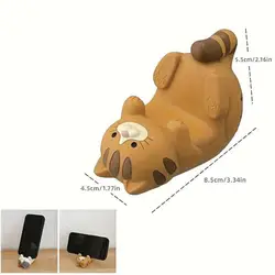 Cute Cartoon Resin Cat Phone Holder - Adorable Stand for Smartphones in Office or Home, Perfect Gift for Cat Lovers (Color B)