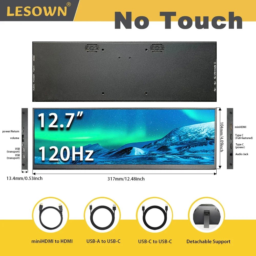 LESOWN شريط طويل 12.7 12.6 بوصة شاشة 120 هرتز 2880...