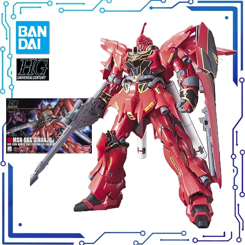 

BANDAI Anime HG 1/144 MSN-06S sinanju New Mobile Report Gundam Assembly Plastic Model Kit Assembly Plastic Model Kit Gift