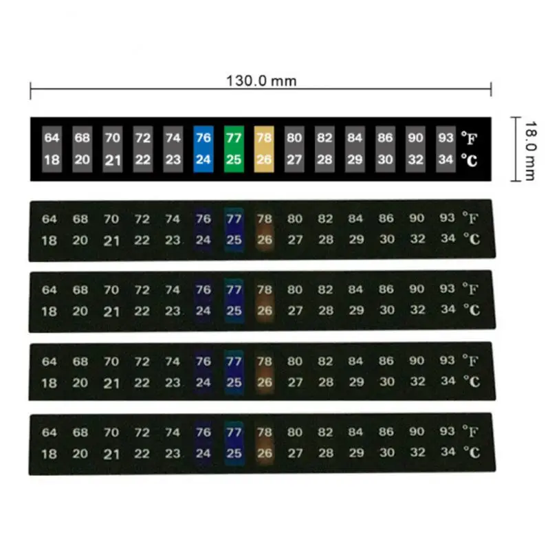 Aquarium Thermometer 5Pcs Aquarium Fish Tank Thermometer Temperature Sticker Aquarium Accessories Digital Dual Scale Stick-on