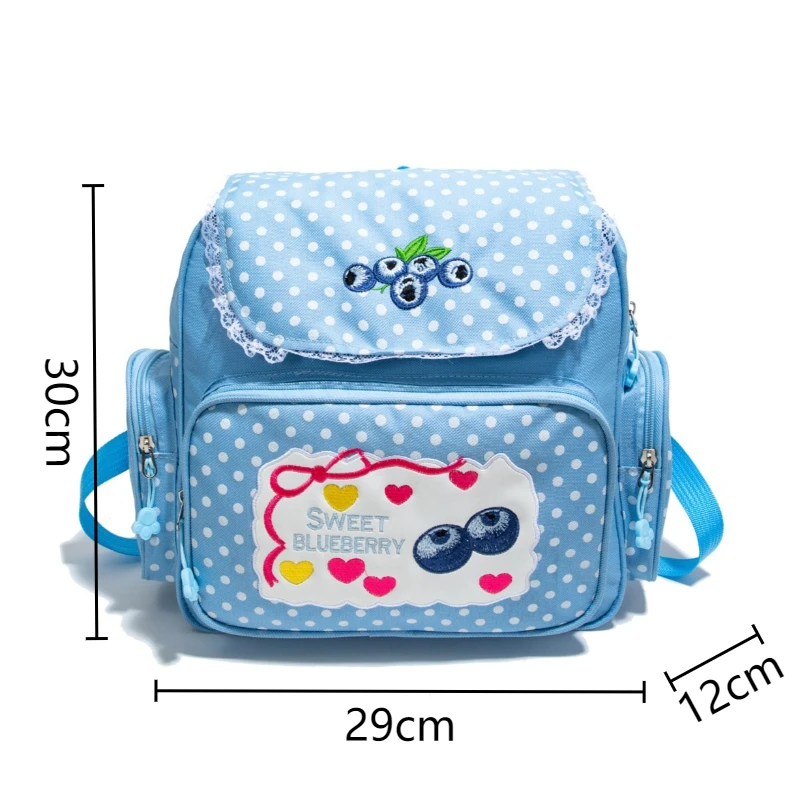 Strawberry Embroidered Children's Backpack - Pink Cartoon Schoolbag & Birthday Gift 2024