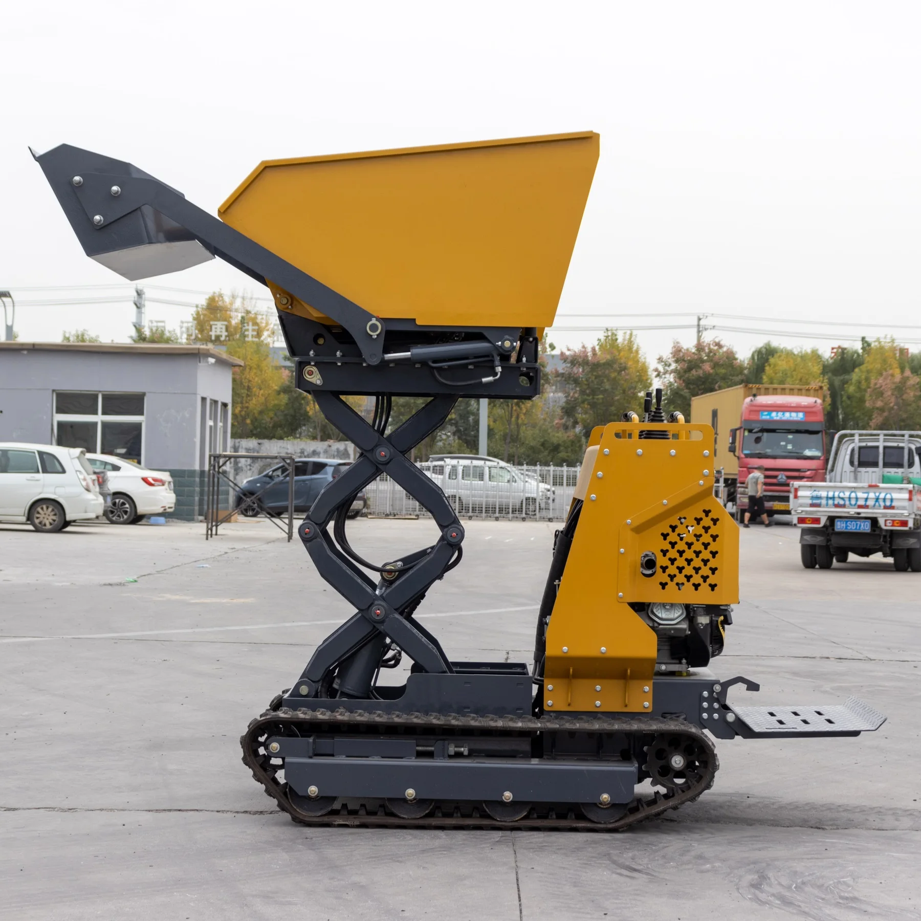 Hightop Mini Dumper Cingolato Sollevamento 1500Mm Mini Dumper Autocaricante 13.5Hp