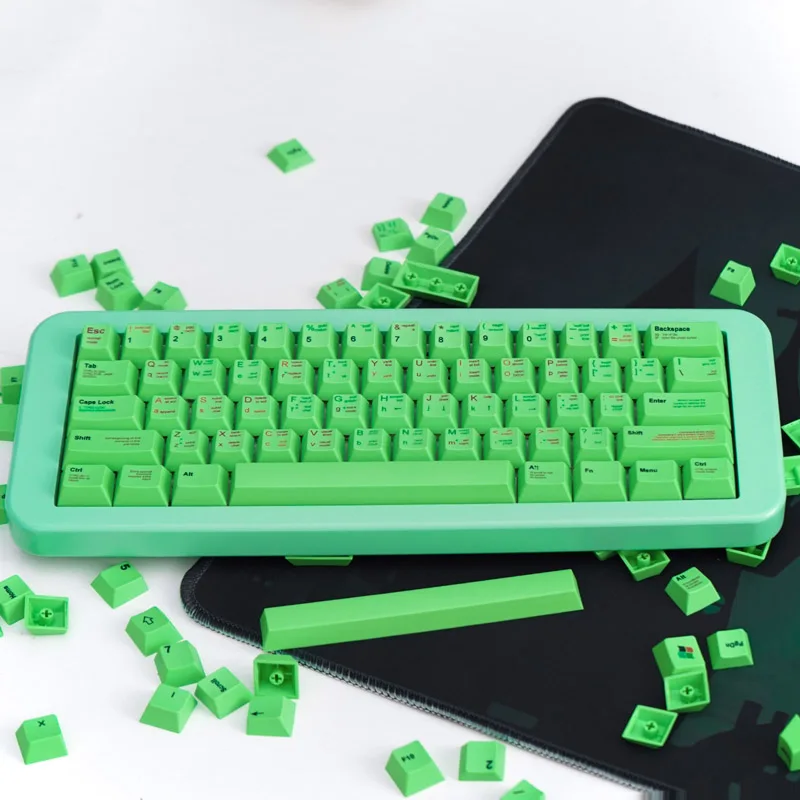 

GMK 140keycaps-green Programmer PBT Dye Sublimation Cherry Profile Ergonomic Compatibility Mechanical Keycap