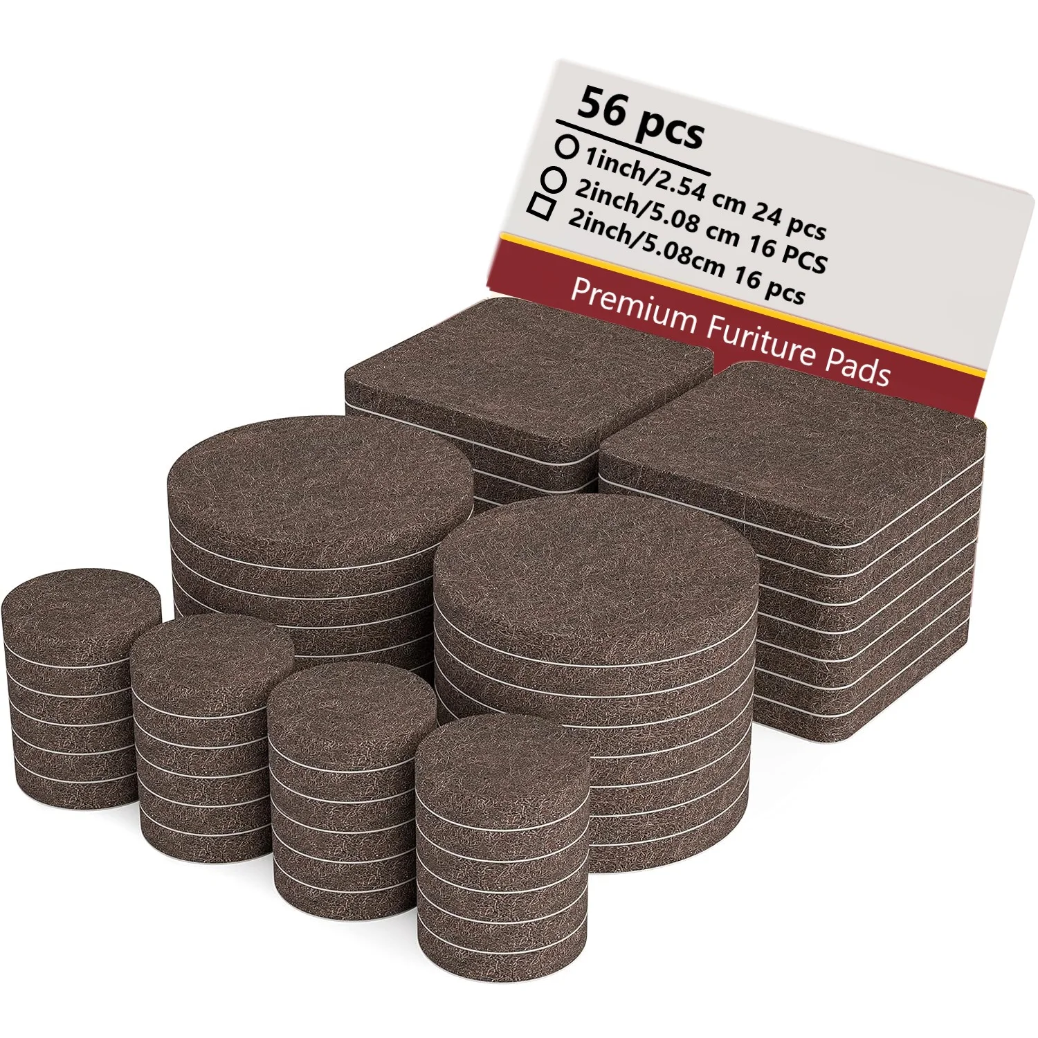 Self-adhesive felt furniture pads Scratch-resistant floor protective pads 56 pieces furniture pads,furniture leg pads