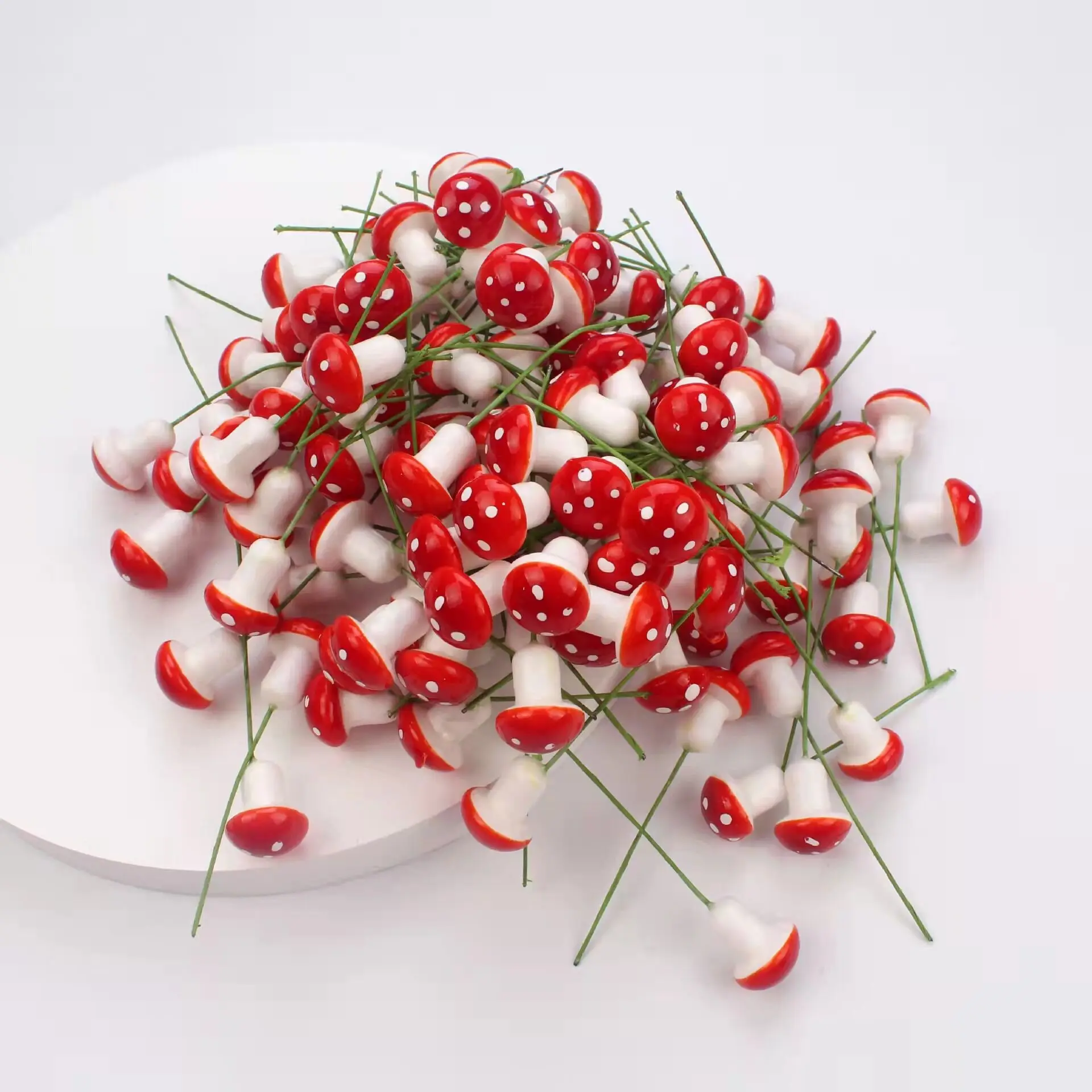 1000Pcs Foam Mushrooms Miniatures for Fairy Garden DIY Bottle Landscape Decorative Mushroom Figure
