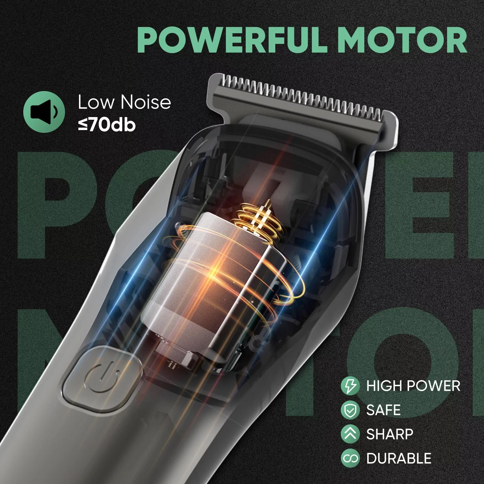 Sejoy Hair Clippers Beard  Trimmer for Men Cordless Barber Clippers for Hair Cutting Machine Rechargeable Beard Trimmer 6