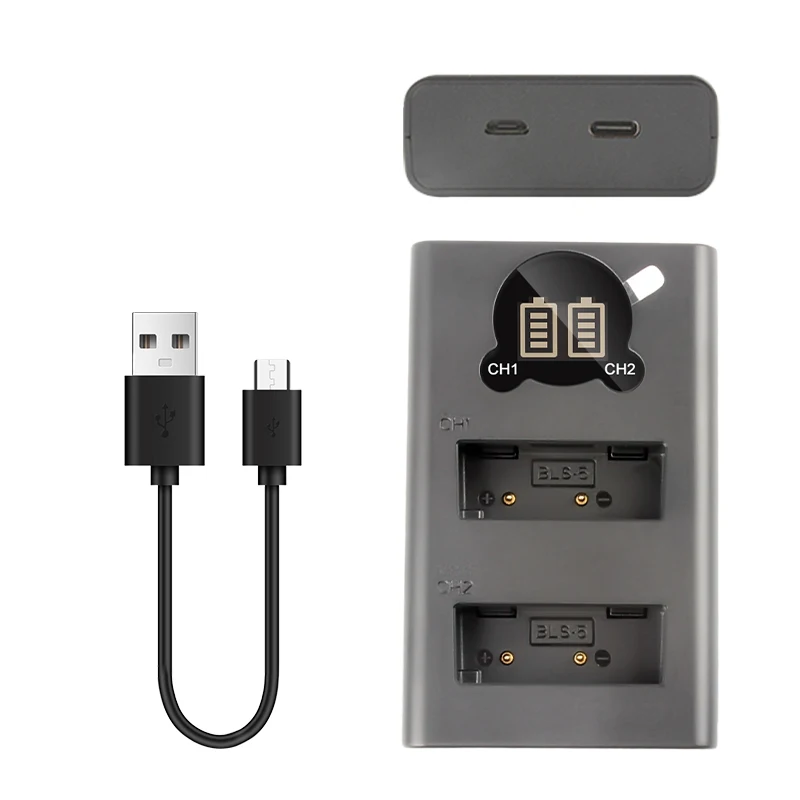 USB 배터리 충전기 PS-BLS5 BLS-5 BLS50 BLS5 올림푸스 스타일러스 1 OMD MK3 OMD-EM10 III OM-10 E-PL3 E-PL5 M10 Mark2 카메라용