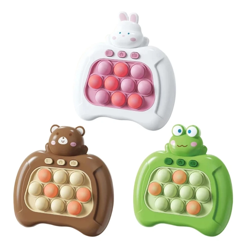 

Light Up Puzzle Toy Electric Handheld Game Console WackaMole Press Bubble Toy H37A