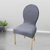 Round Back Chair Cover Jacquard Adjustable Large Size Luxury Chair Pad Case 2024 Christmas Seat Cover Streach Dining Chair Cover 3