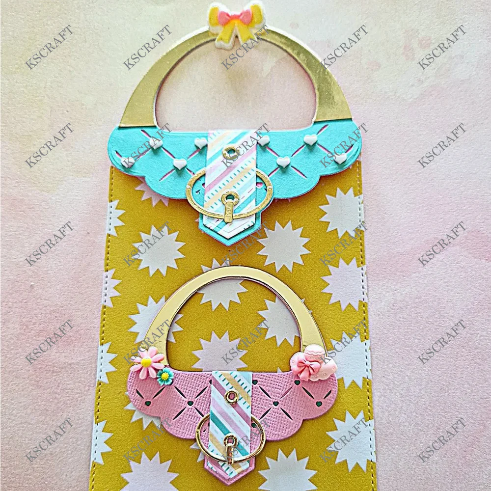 KSCRAFT 지갑 탑 백 토퍼 커팅 다이 스텐실 DIY Scrapbooking 장식 엠보싱 DIY 종이 카드