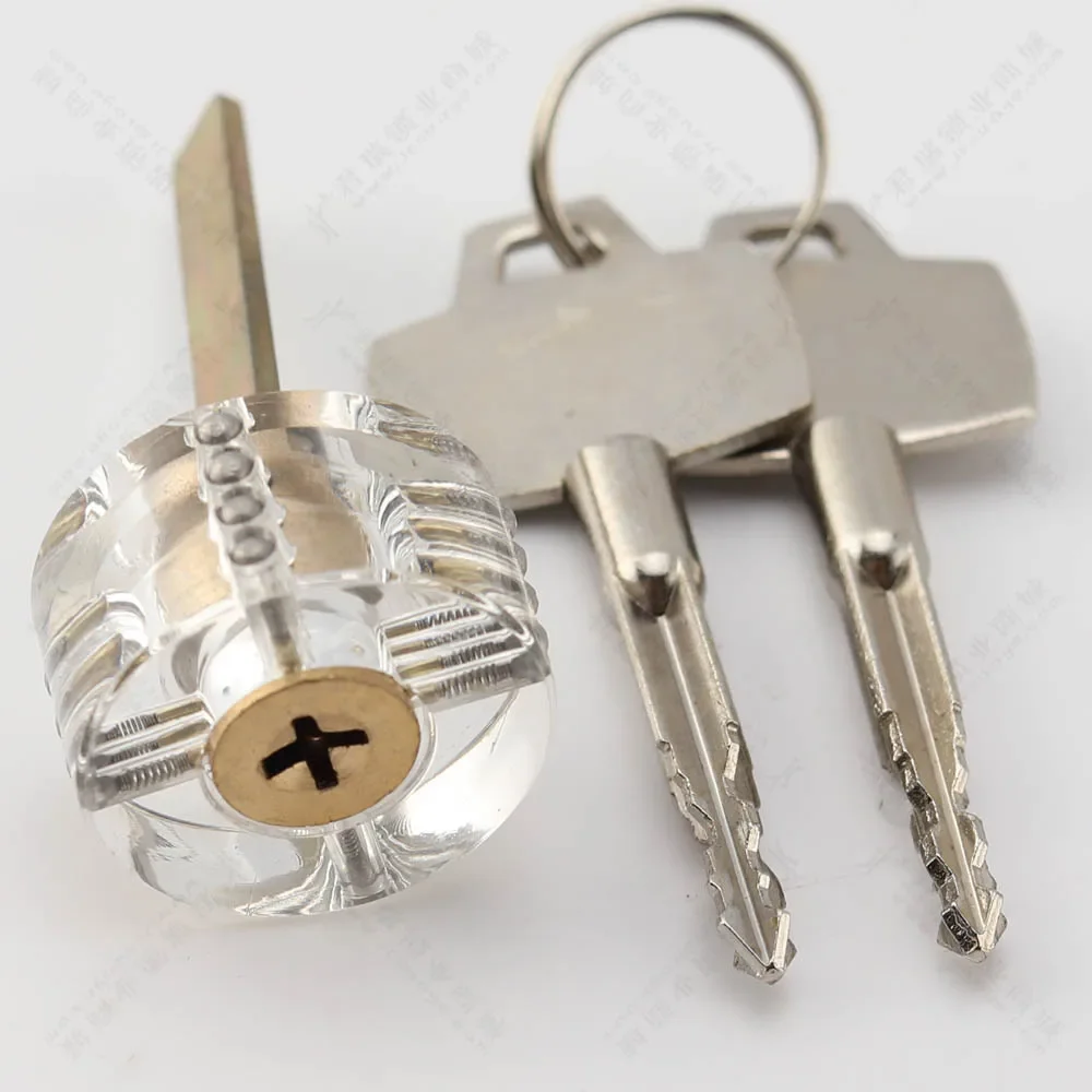 Lock Pick Set Locksmith Transparent Locks Pick Visible Cutaway Mini Practice View Padlock Hasps Training Skill Furniture Hardware