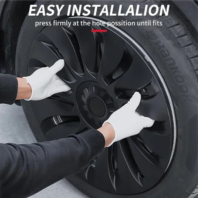 Wheel Cover 4PCS For Tesla Model Y 19 Inch Performance Automobile Replacemen Hub cap Full Rim Cover Car Accessories wheel hub covers wheel hub caps