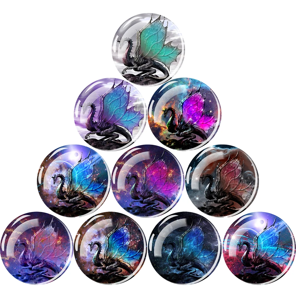 Starry Sky Dragon Magnete Per Frigorifero Fantasy Wing Flying Dragon Glass Dome Magneti Adesivi Per Frigorifero Art Home Decor Gifts