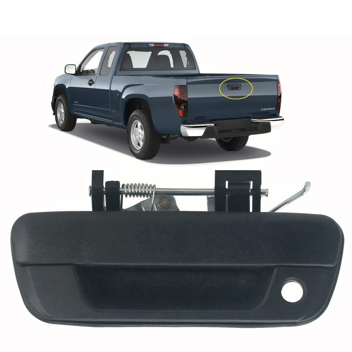 

Exterior Tailgate Door Handle with Keyhole Replacement for 2004-2012 Chevrolet Colorado and GMC Canyon Pickup Truck 25801998