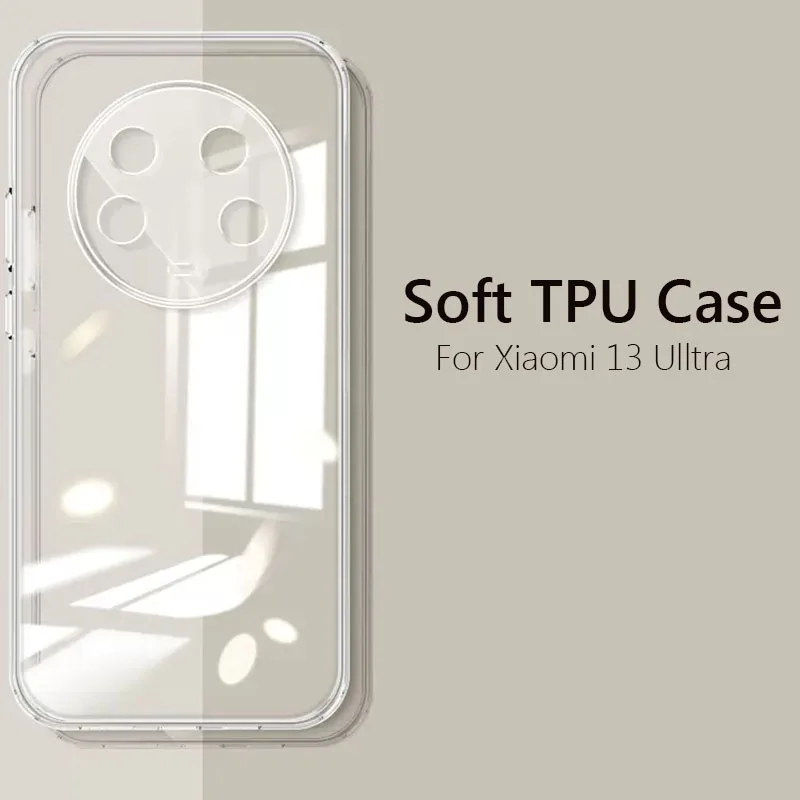 Per Xiaomi 13 Ultra Case Simple Slim Soft Tpu Clear Custodia Trasparente Per Telefono Per Xiaomi13 Ultra Xiaomi 13 Ultra 5G Cover