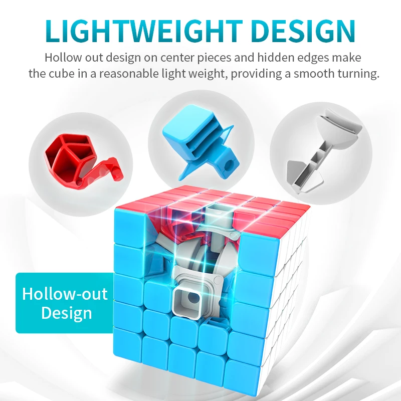 MoYu Meilong Professional Magic Cube 5x5x5 classroom Stickerless 5 Layers Speed Cube Puzzle Fidget Toys For Children gifts speed cube