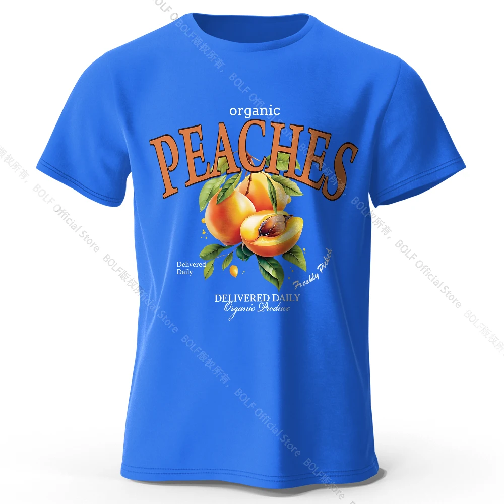 Lightweight Yellow Peach Watercolor Graphic Cotton Tee - Breathable & Trendy Summer Top