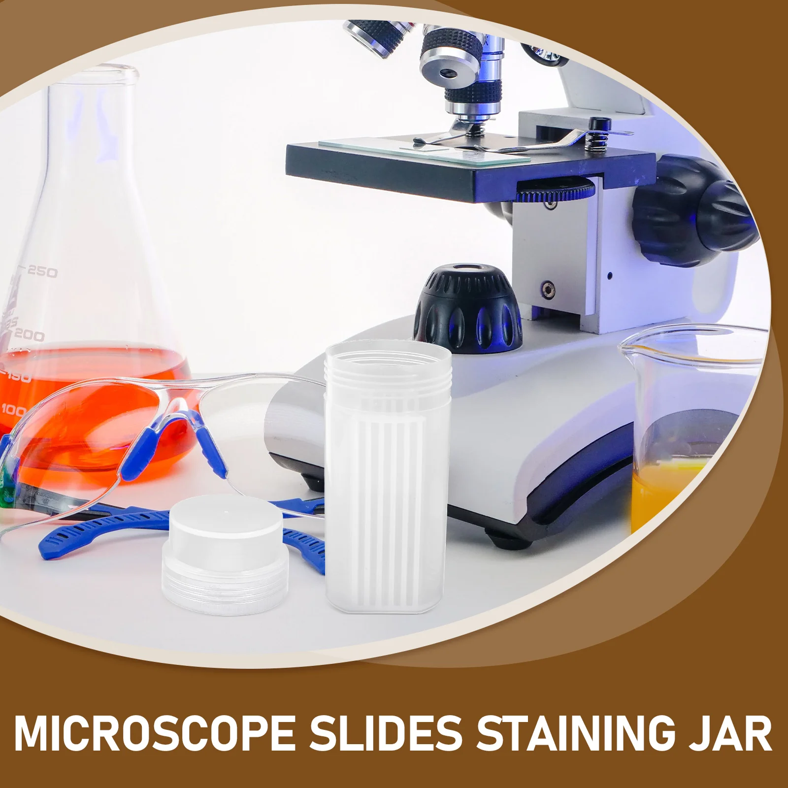 Plastic Staining Jar Portable Plastic Staining Jar For Microscope Slides Staining And Observation Laboratory Holder